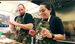 Klado Founders, Jen and Jesse in the kitchen